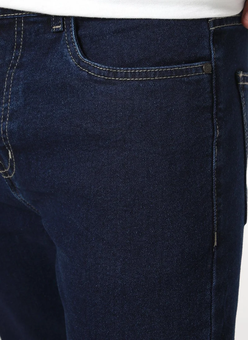 Urbano Fashion  Urbano Fashion Men's Blue Straight Fit Heavy Washed Denim Jeans Stretchable for Men | Best Price UAE